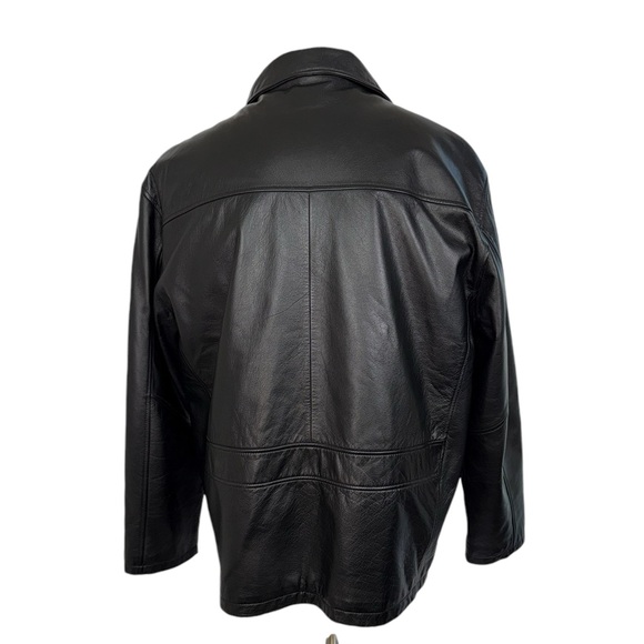 Leather Limited Men’s XL Black Zip Up Leather Jacket Zip Out Lining - Picture 4 of 12